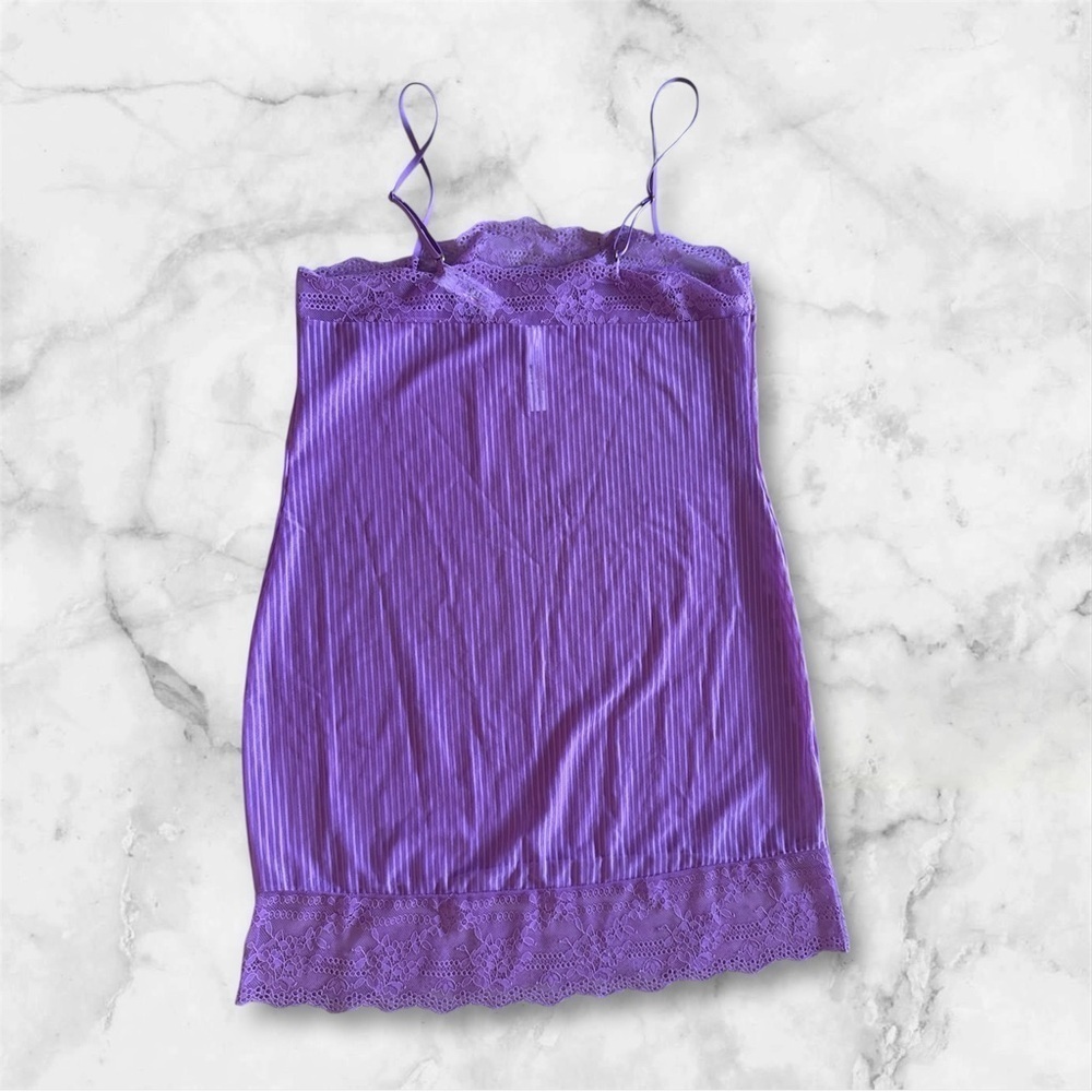 Adore Me Women’s Slip Purple Mulberry XL Jeanne Bodycon Slip New Lace Comfy